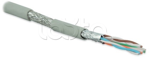 Hyperline SFTP4-C6A-S23-IN-LSZH-GY-500, LAN S/FTP 4x2x23AWG кат.6а SOLID-INDOOR-LSZH Hyperline SFTP4-C6A-S23-IN-LSZH-GY-500 (500 м)