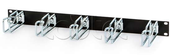 Hyperline CMW-1U-02-BK, Организатор кабельный с металлическими кольцами, 19&quot; Hyperline CMW-1U-02-BK