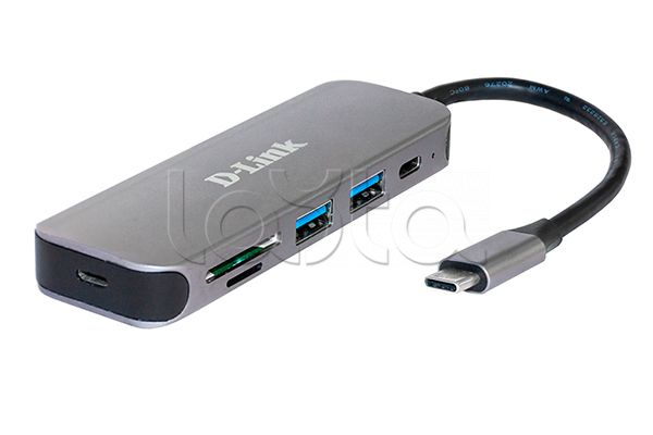 D-Link DL-DUB-2325/A2A, Концентратор с 2 портами USB 3.0, 1 портом USB Type-C, слотами для карт SD и microSD и разъемом USB Type-C D-Link DL-DUB-2325/A2A