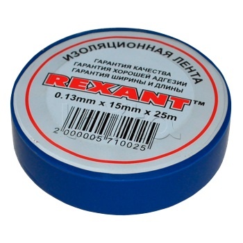 REXANT 09-2105, Изолента 15 мм синяя (25 м) (5шт/уп) REXANT 09-2105