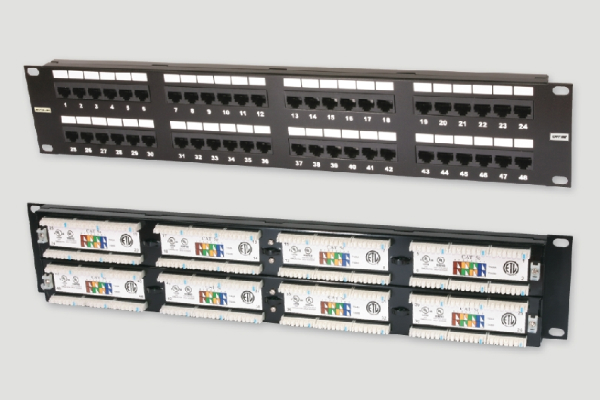 Eurolan 27B-U5-48BL, Патч-панель 19&quot;, 2U, 48xRJ45 категория 5е Eurolan (27B-U5-48BL)
