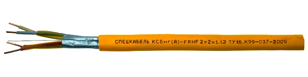 Спецкабель КСБнг(А)-FRHF 2x2x0.8, Кабель огнестойкий, экранированный, групповой прокладки, для систем безопасности и промышленной автоматизации КСБнг(А)-FRHF 2x2x0.8 Спецкабель (200 м)