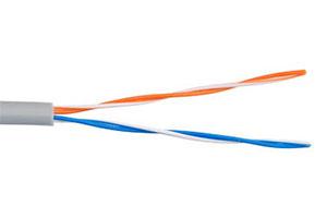 NETLAN CCA-UU002-5-PVC-GY, Кабель связи симметричный, для структурированныx сетей, внутренней прокладки LAN UTP 2x2x0.50 кат.5 внутренний (CCA-UU002-5-PVC-GY) NETLAN (305 м)