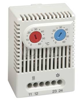Hyperline KL-TRS-UVL-060, Термостат универсальный (сдвоенный) с нормально-замкнутыми (NC) и нормально-разомкнутыми (NO) контактами Hyperline KL-TRS-UVL-060