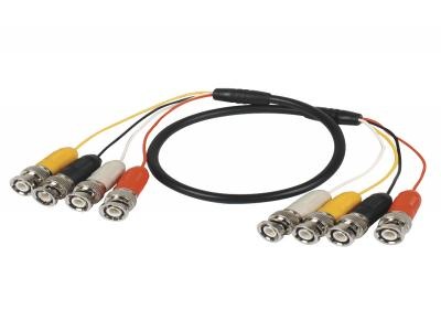LAZSO WC414-200, Кабель соединительный 4BNC x 4BNC (штекер) 200 см LAZSO WC414-200