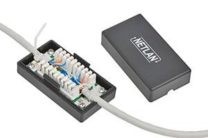 NETLAN EC-UCB-IDC-UD2-BK-10, Соединитель кабельный типа IDC-IDC (KRONE) кат.5е (10 шт/уп) NETLAN EC-UCB-IDC-UD2-BK-10