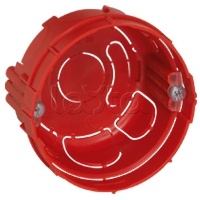 Экопласт 44660, Коробка установочная D65x40мм со стык. ушками межцентр. 71мм, IP20, красный Экопласт 44660