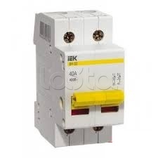 IEK MNV10-2-020, Выключатель нагрузки 2Р 20А (тип B) IEK ВН-32 2Р 20 А (MNV10-2-020)