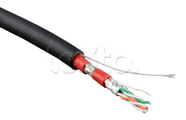 Hyperline SFTP4-C7-S23-IN/OUT-LSZH/PVC-BK-500 (500 м), Кабель витая пара, экранированная Hyperline SFTP4-C7-S23-IN/OUT-LSZH/PVC-BK-500 (500 м)