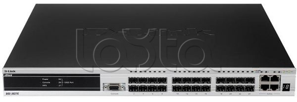 D-Link DGS-3627G_RFB, Управляемый стекируемый L3 коммутатор с 20 портами 1000Base-X SFP, 4 комбо-портами 1000Base-T/SFP и 3 слотами расширения D-Link DGS-3627G_RFB