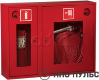 Пульс ШПК-315 НОКП, Шкаф пожарный навесной, открытый красный, исполнение правое, для пожарного крана и огнетушителя Пульс ШПК-315 НОКП