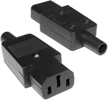 LANMASTER LAN-IEC-320-C13, Вилка IEC 60320 C13, 10A, 250V, разборная, черная LANMASTER LAN-IEC-320-C13