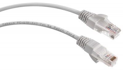 Шнур коммутационный 2xRJ-45/8P8C U/UTP кат.5е (0,3 м) Cabeus PC-UTP-RJ45-Cat.5e-0.3m