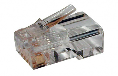 Коннектор RJ-45 под витую пару, категория 6 , универсальный (для одножильного и многожильного кабеля) Cabeus 8P8C-C6