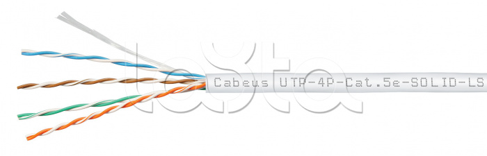 Cabeus UTP-4P-Cat.5e-SOLID-LSZH-WH-100|Кабель витая пара LAN U/UTP ...