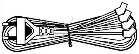 Hyperline KL-FCRD-4F-EU-1.8-BK, Кабель питания для вентилятора Hyperline KL-FCRD-4F-EU-1.8-BK