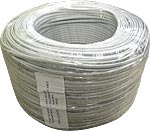 TWT-TEL4/100-GY, Кабель телефонный плоский, 4 жилы, 28 AWG, серый TWT-TEL4/100-GY (100 м)