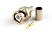 Hyperline CON-BNC-M-RG59-CR, Разъем обжимной BNC для коаксиального кабеля RG-59/U, папа (male) Hyperline CON-BNC-M-RG59-CR
