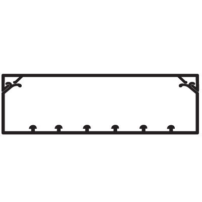 DKC 01789, Короб с крышкой с направляющими для установки разделителей TA-GN 200x60 мм DKC 01789