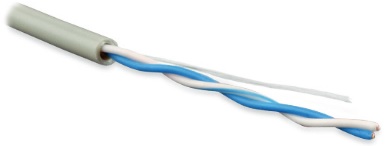 Hyperline UUTP1-C5-S24-IN-LSZH-GY-500 (500 м), Кабель витая пара, неэкранированная U/UTP, категория 5, 1 пара (24 AWG), одножильный (solid), LSZH, –20°C – +75°C, серый UUTP1-C5-S24-IN-LSZH-GY-500 Hyperline (500 м)