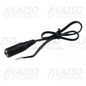 LAZSO AP009-F, Разъем питания гнездо 2.1 мм с кабелем (0.3м) LAZSO (AP009-F)