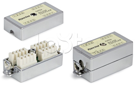 Hyperline CA-IDC-C5e-SH-F-WH, Проходной адаптер RJ-45 Hyperline CA-IDC-C5e-SH-F-WH