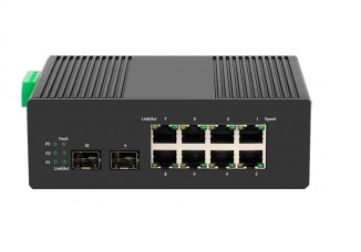 Tantos TSn-8FP10S2MI, Промышленный управляемый L3/L2+ PoE коммутатор для работы в сложных условиях 8x1000 Мбит/с PoE портов Tantos TSn-8FP10S2MI