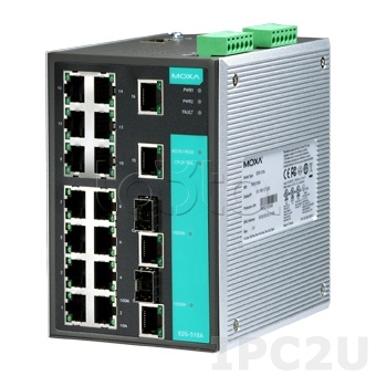 Moxa EDS-518A, Коммутатор управляемый промышленный 18-портовый  Moxa EDS-518A