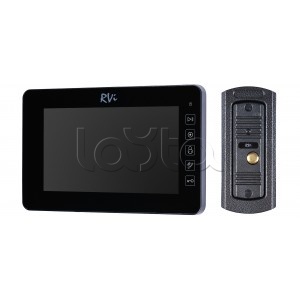 RVi-VD7-21M (черный) + RVi-305 LUX, Комплект видеодомофона RVi-VD7-21M (черный) + RVi-305 LUX