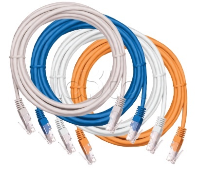 NETLAN EC-PC4UD55B-BC-PVC-100-BL-10, Шнур коммутационный NETLAN U/UTP 4 пары, Кат.5е (Класс D), 100МГц, 2хRJ45/8P8C, T568B, заливной, многожильный, BC (чистая медь), PVC нг(B), синий, 10м, уп-ка 10шт. NETLAN EC-PC4UD55B-BC-PVC-100-BL-10