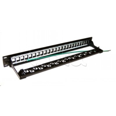 LANMASTER LAN-PPL24OK-STP, Патч-панель наборная 19&quot;, экранированная, 24 порта, 1U, LANMASTER LAN-PPL24OK-STP