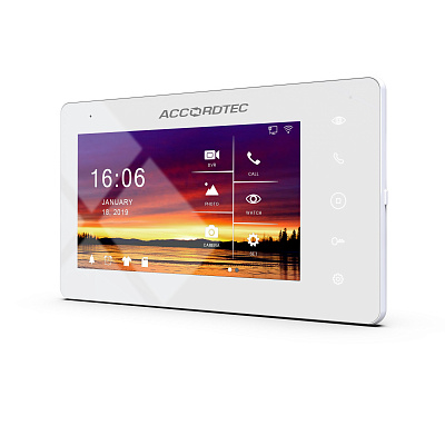 AccordTec AT-VD 710W WH, Видеодомофон 7&quot; AccordTec AT-VD 710W WH