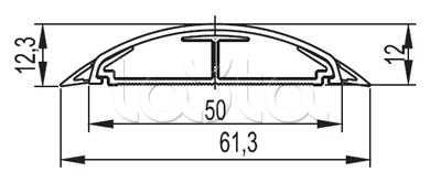 Кабель канал напольный 50х12
