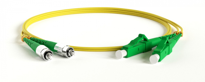 Hyperline FC-D2-9-LC/AR-SC/AR-H-2M-LSZH-YL, Патч-корд волоконно-оптический Hyperline FC-D2-9-LC/AR-SC/AR-H-2M-LSZH-YL