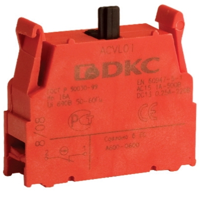 DKC ACVL01, Блок контактный с клеммными зажимами (нормально-замкнутый) DKC ACVL01