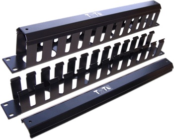 TWT TWT-ORG/CV-1U, Органайзер кабельный 19&quot; 1U c крышкой TWT TWT-ORG/CV-1U