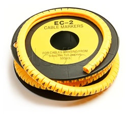 Cabeus EC-2-4, Маркер для кабеля (d7,4 мм, цифра 4) Cabeus ЕC-2-4 (500 шт/уп)