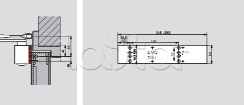 Dorma Пластина монтажная для доводчика TS 83, Пластина монтажная для доводчика TS 83 (серый) Dorma (38000101)