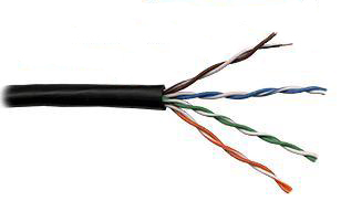 LANMASTER LAN-5EUTP-OUT, Кабель витая пара UTP, 4 пары, кат.5Е, 350Mhz, PE, для внешней прокладки, черный (305 м) LANMASTER LAN-5EUTP-OUT