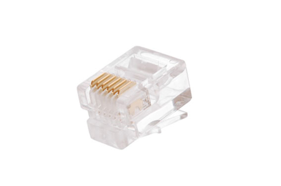 NETLAN EC-UP6P6C-UC-003-TR-1000, Коннектор RJ12/6P6C (1000 шт/уп) NETLAN EC-UP6P6C-UC-003-TR-1000