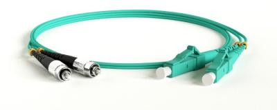 Патч-корд волоконно-оптический Hyperline FC-D2-503-LC/PR-LC/PR-H-5M-LSZH-AQ