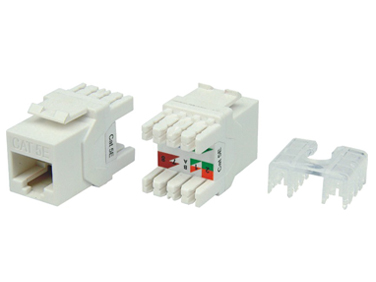 Вставка Keystone Jack RJ-45(8P8C) Hyperline KJ8-8P8C-C5e-180-WH