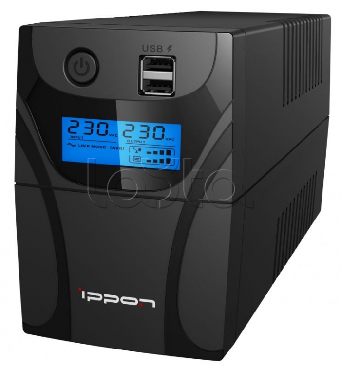 Ибп ups 800va ippon back power pro ii 800 lcd usb защита телефонной линии rj45