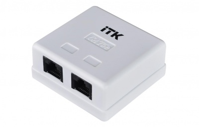 Розетка RJ-45 кат.5е 2-порта ITK CS2-1C5EU-22