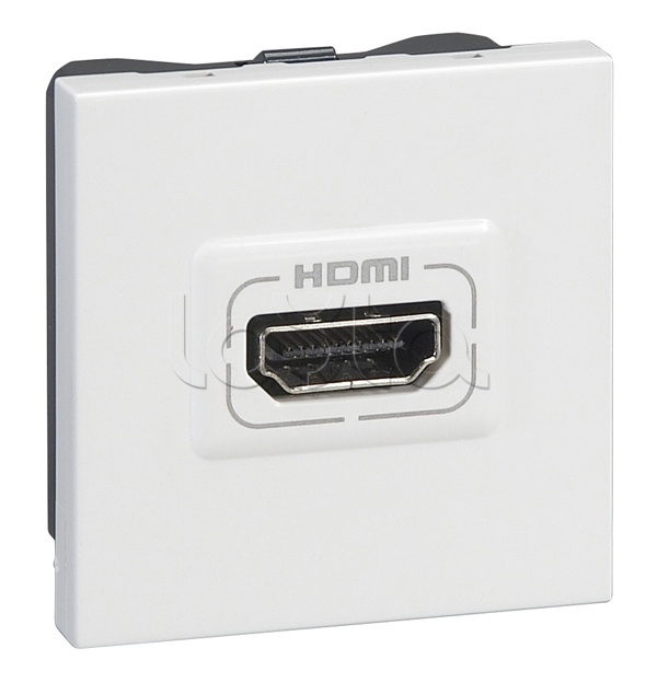 Розетка hdmi legrand mosaic оборудована шнуром 15см тип а 1 модуль черная