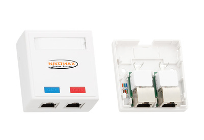 Розетка RJ45 1 порт кат.5e белая (NMC-WO1SD2-WT) NIKOMAX