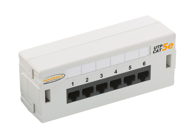 Патч-панель 19&quot;, 6xRJ45  NIKOMAX (NMC-WP06UD2-GY)