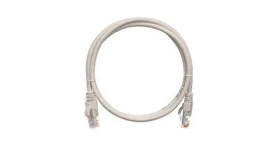 Шнур коммутационный 2хRJ45/8P8C, U/UTP, 4 пары, Кат.5е, LSZH, серый (1м) NIKOMAX NMC-PC4UD55B-010-C-GY