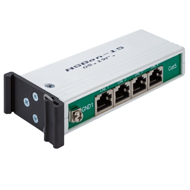 Устройство защиты линий Ethernet 10/100/1000M + PoE, 4 порта. EveryPro 4-Cat5P, патч-корд 4 шт. NSGate NSBon-15