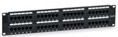 Патч-панель 19&quot;, 2U, 48 портов RJ-45, категория 6, Dual IDC с задним кабельным организатором, черная